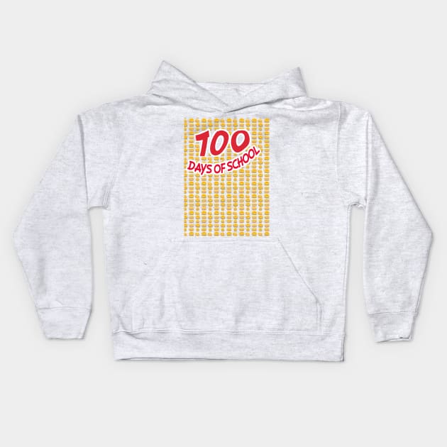 100 Days Of School Kids Hoodie by Amberstore